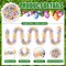 33FT Easter Tinsel Garland – Colorful Metallic Twist with Pink & White Bunny Confetti